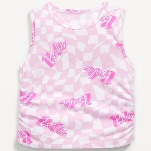Old Navy Kids Pink Checkered Barbie Tank Top